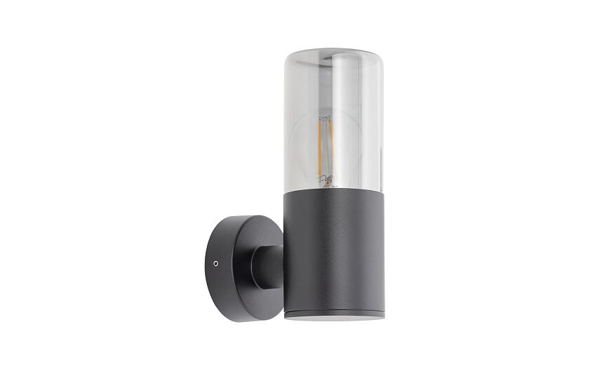 Idano E27 buitenwandlamp rookglas IP44