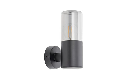 Idano E27 buitenwandlamp rookglas IP44
