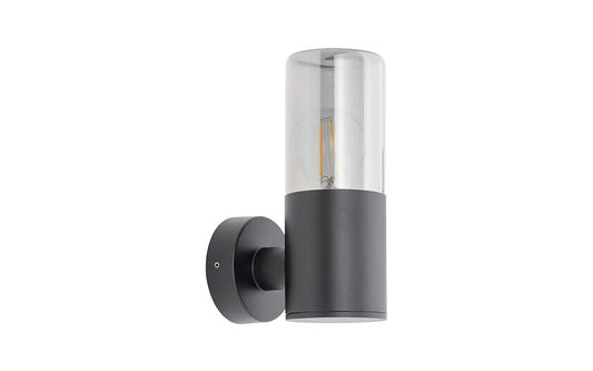 Idano E27 buitenwandlamp rookglas IP44