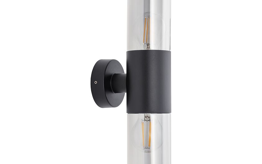 Idano E27 buitenwandlamp rookglas IP44