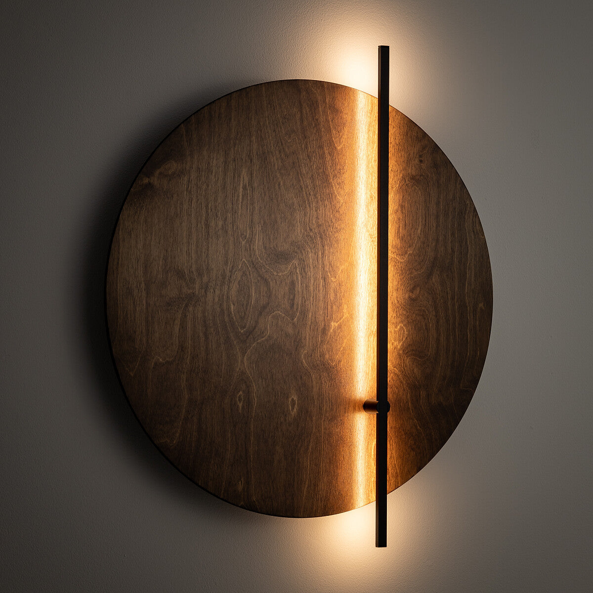 SUNSET LED D houten wandlamp detail