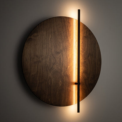 SUNSET LED D houten wandlamp detail