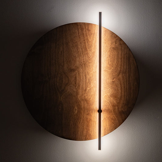 SUNSET LED D houten wandlamp sfeerbeeld