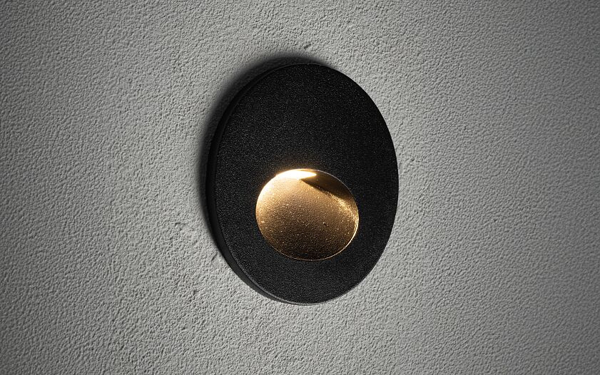 Avaro LED inbouw wandspot buiten IP54 zwart