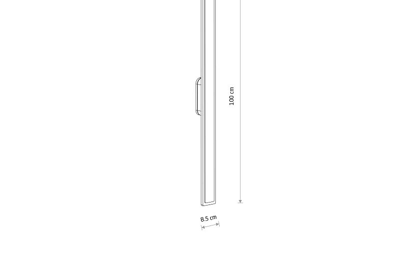 Islano LED buitenwandlamp lichtbalk 100 cm IP54