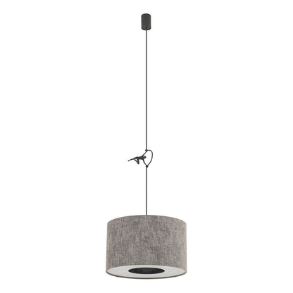 LAGO hanglamp grijze stoffen kap sfeerbeeld interieur