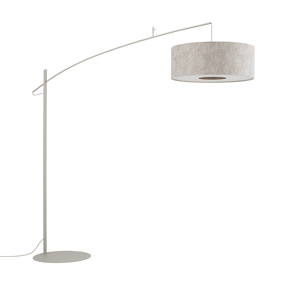 POISE | Bogenlampe | E27 | 230 cm | silbergrau beige
