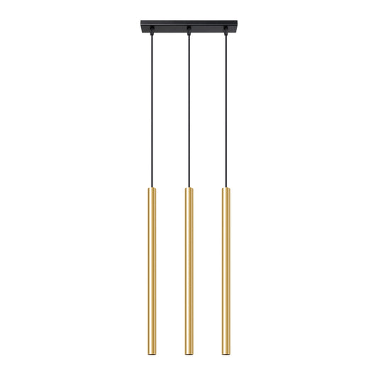 PASTELO 3L lineaire hanglamp 3x G9 goud, hout of beton