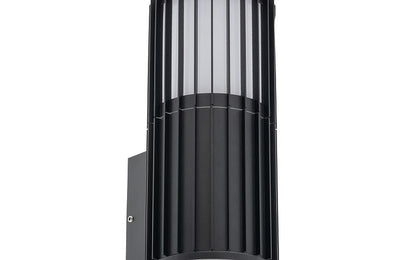 Shirano E27 buitenwandlamp met spotkap IP54 zwart