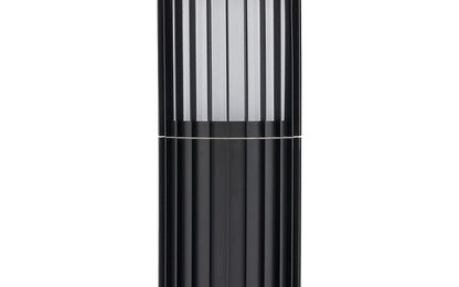Shirano E27 buitenwandlamp met spotkap IP54 zwart