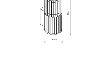 Shirano E27 buitenwandlamp met spotkap IP54 zwart