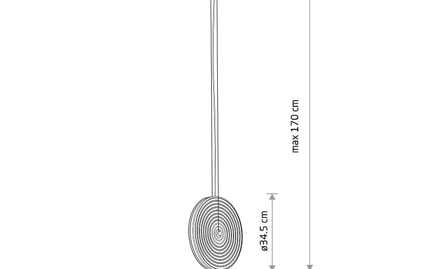 AURA LED hanglamp maattekening