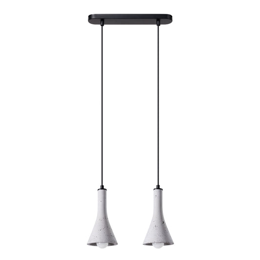 REA 2 lineaire hanglamp 2x E14 beton