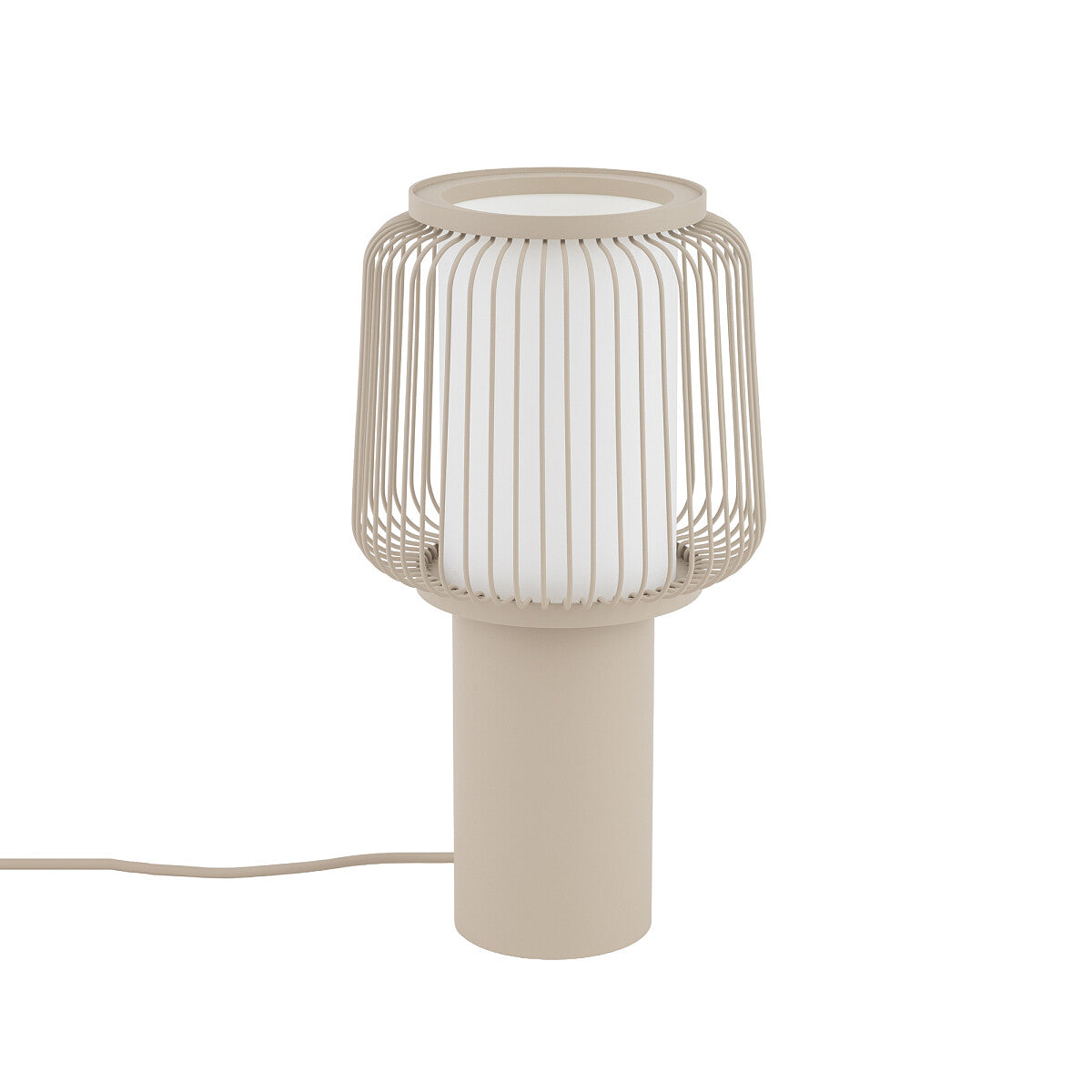 NOME tafellamp beige op nachtkastje