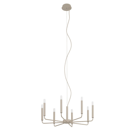 ORTO VIII kroonluchter beige 8-lichts