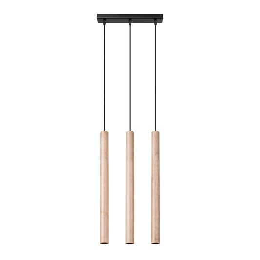 PASTELO 3L lineaire hanglamp 3x G9 goud, hout of beton