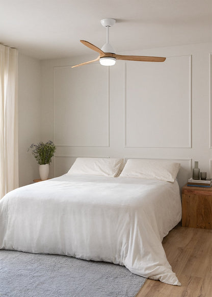 Cupavo plafondventilator wit / licht hout