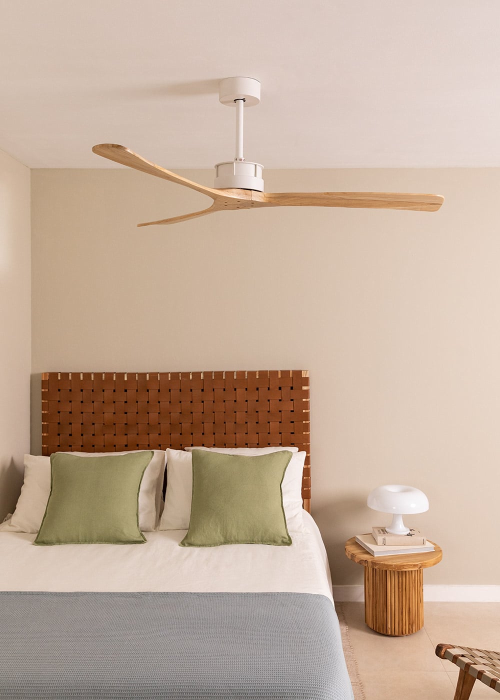 Grandavo plafondventilator wit / licht hout