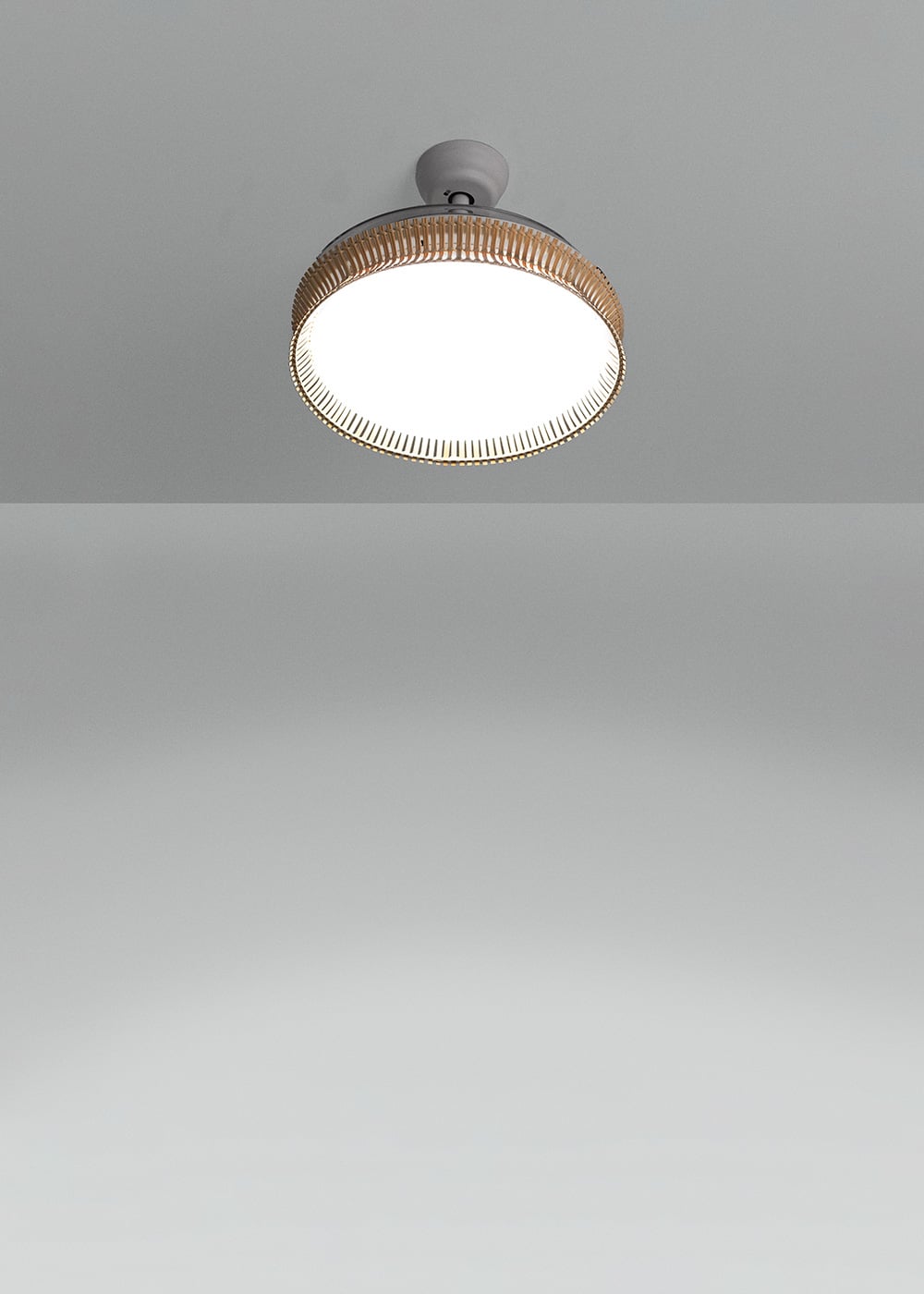 Clarotan rotan plafondventilator met intrekbare bladen DC 40W Ø108 cm