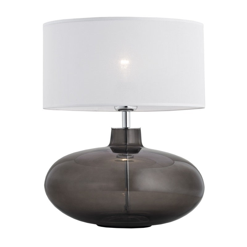 Sekwana tafellamp Wit-rookglas