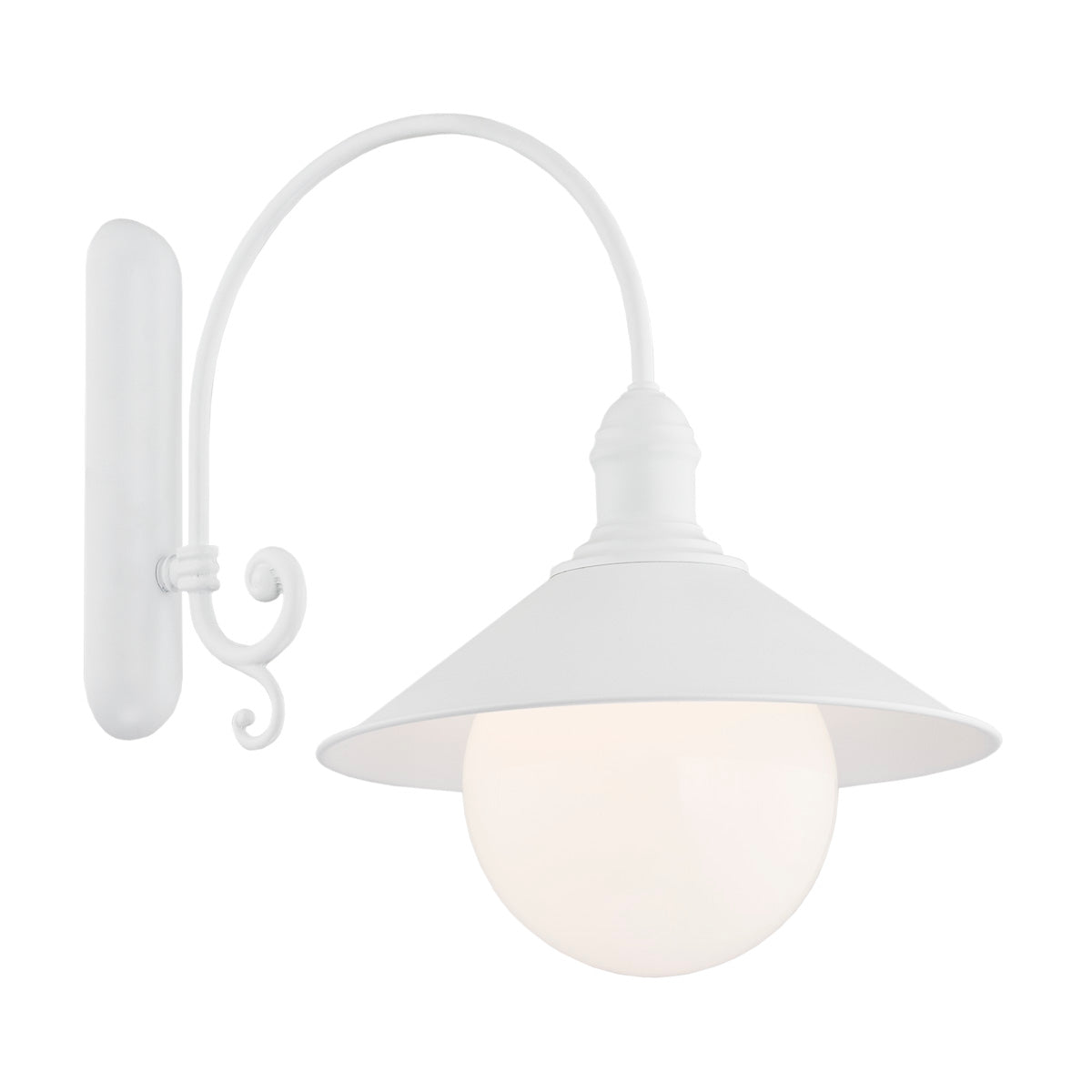 Erba Bis wandlamp Wit-opaal