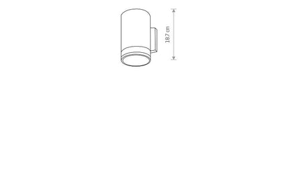 Rockaro E27 buitenwandlamp spot IP44 grafiet