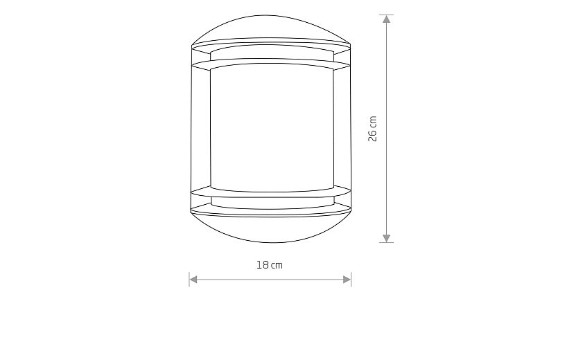 Quarano E27 wandlamp IP21 grafiet-wit