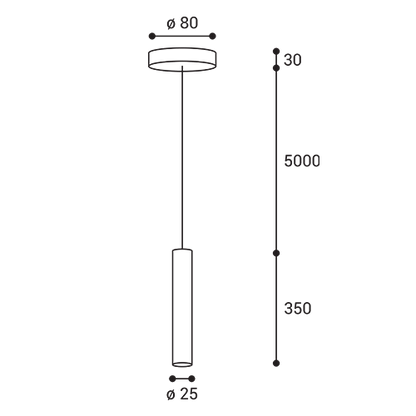 LED2 MIKY SLIM Z hanglamp - afmetingen