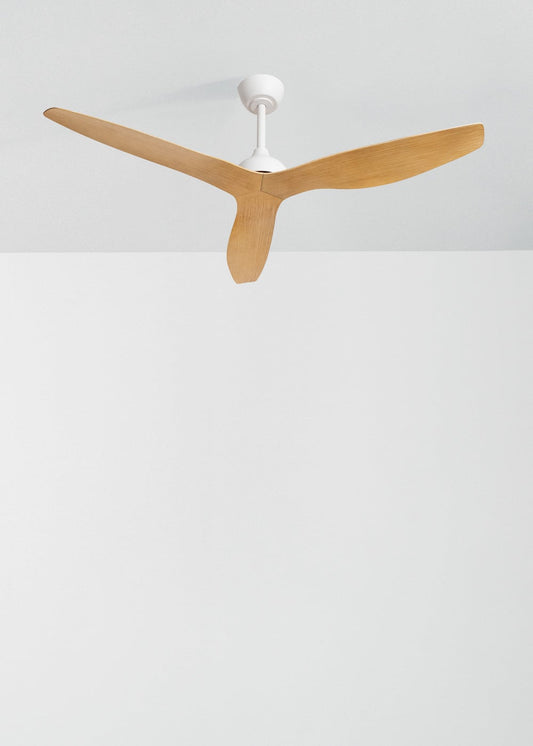 Balvaro plafondventilator wit / licht houtlook