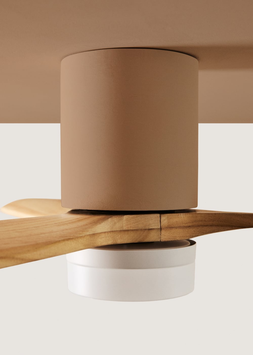 Cemavo plafondventilator met gipsen behuizing 100% hout DC 40W Ø132 cm