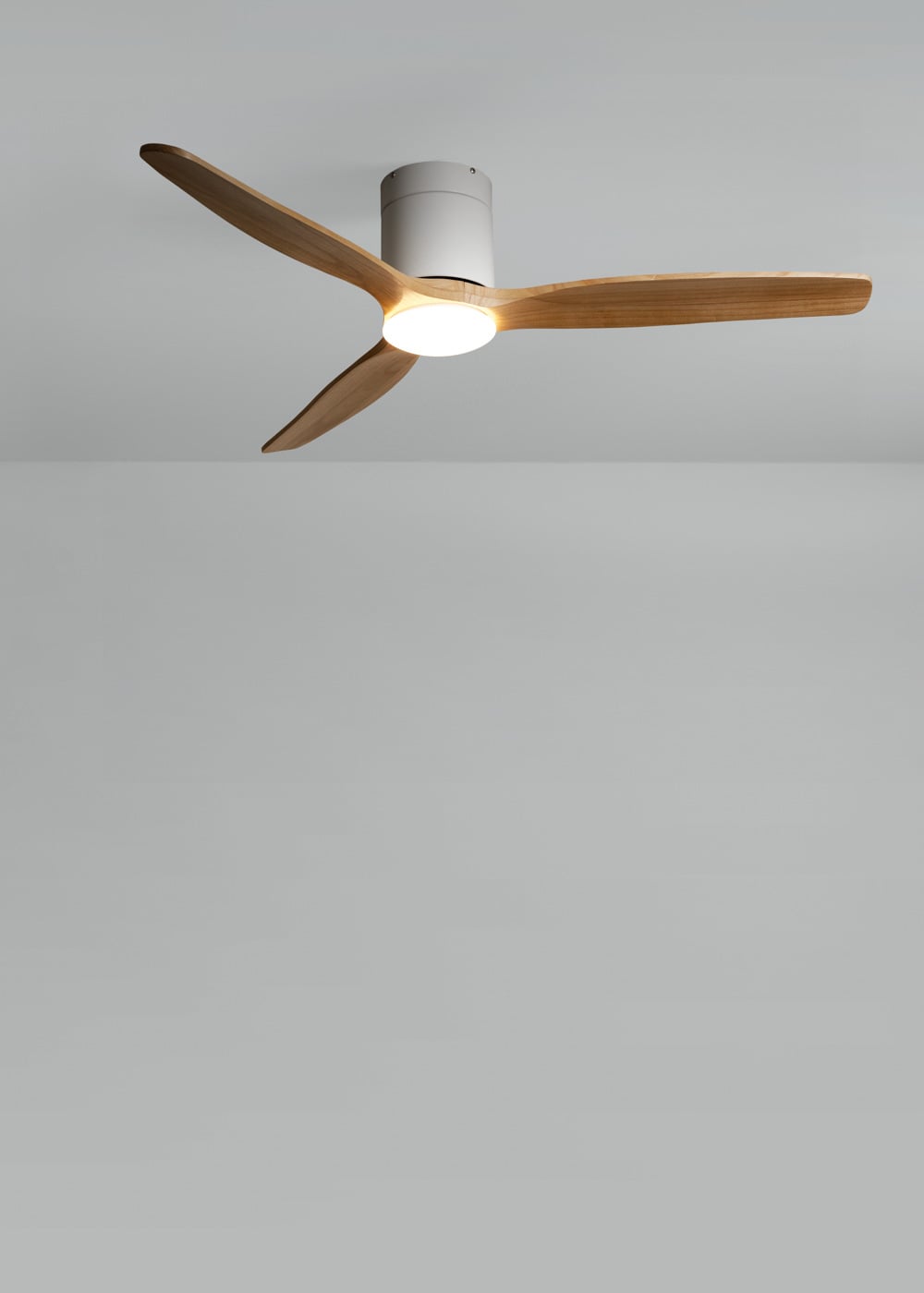 Slimavo plafondventilator wit / licht hout