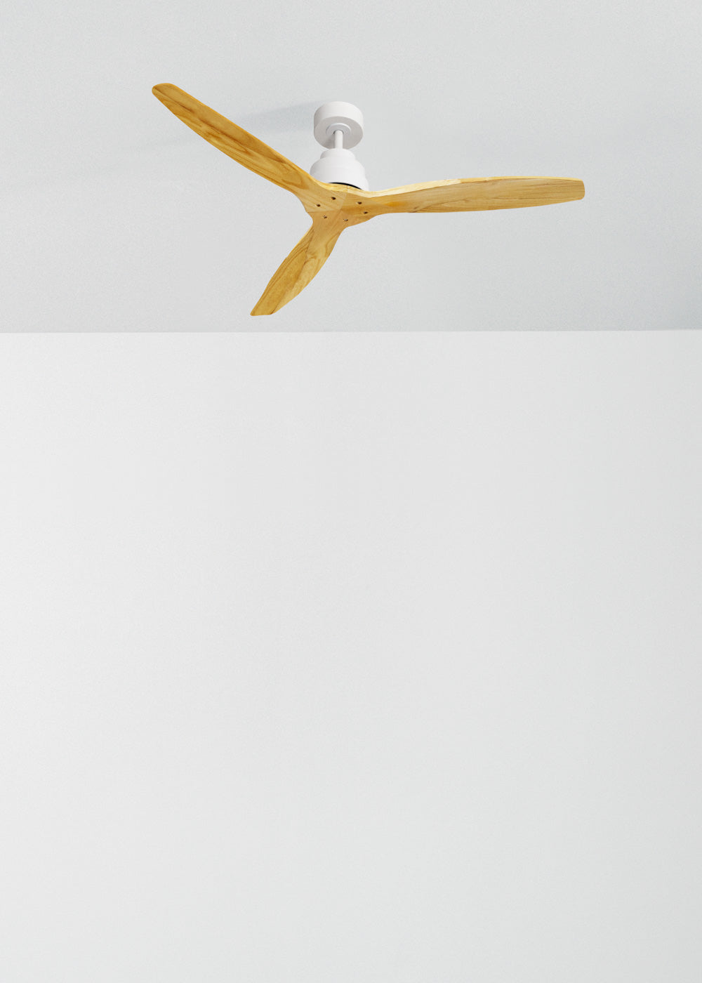 Lignaro plafondventilator wit / licht hout