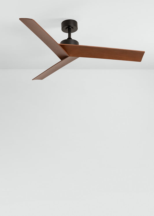 Sharpavo plafondventilator zonder lamp DC 40W Ø132 cm zwart donker hout