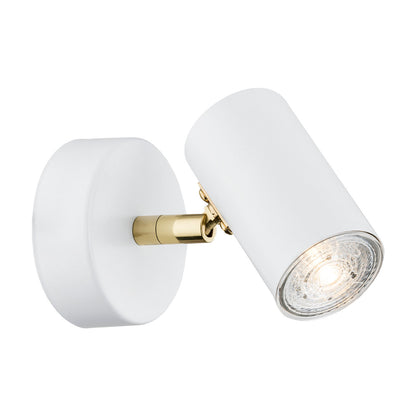 Lagos wandlamp Wit-messing