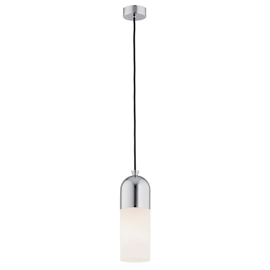 Burgos hanglamp Opaalglas-chroom 1-lichts