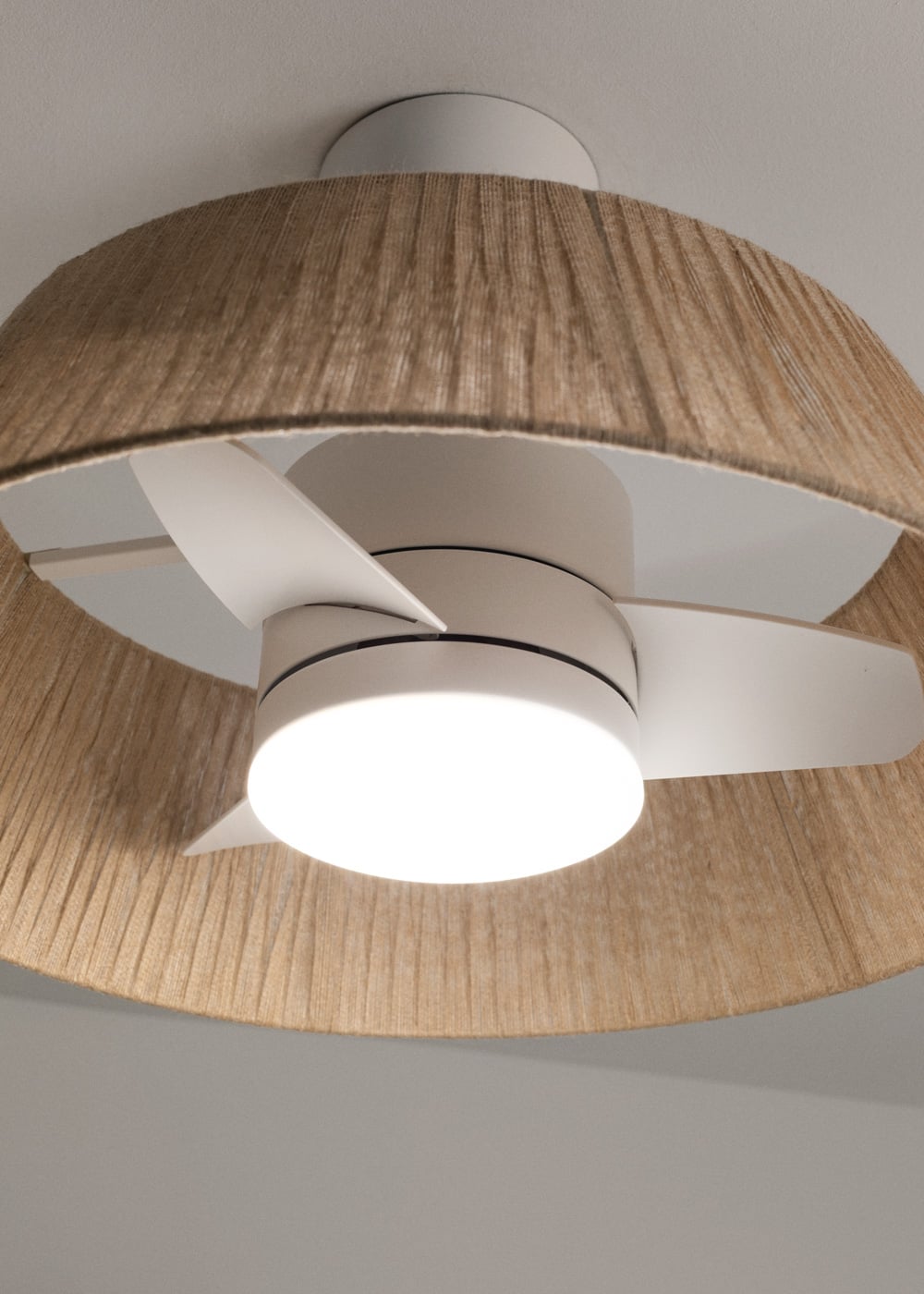 Wevavo gevlochten plafondventilator DC 25W LED Ø60 cm