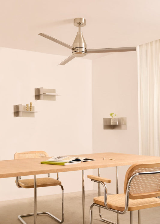 Stelvaro plafondventilator zonder lamp nikkel