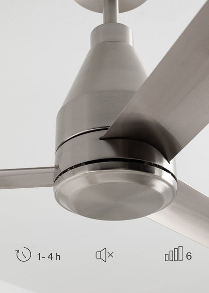 Stelvaro plafondventilator zonder lamp DC 40W Ø132 cm nikkel