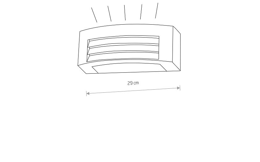 Orinaro E27 buitenwandlamp up-down IP44 grafiet