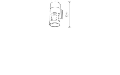 Mekano E27 buitenwandlamp IP42 zwart