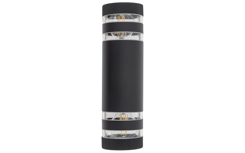 Sieraro E27 buitenwandlamp up-down IP54 zwart