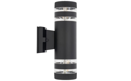 Sieraro E27 buitenwandlamp up-down IP54 zwart