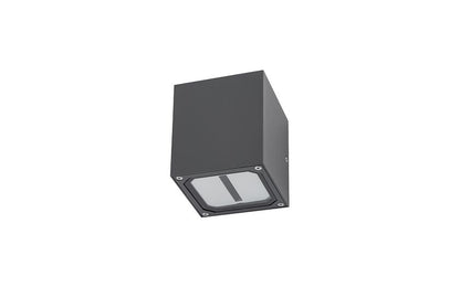 Khumaro G9 buitenwandlamp kubus IP44 grafiet