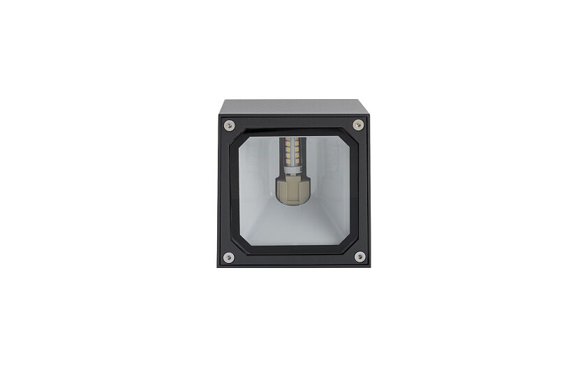 Khumaro G9 buitenwandlamp kubus IP44 grafiet