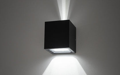 Khumaro G9 buitenwandlamp kubus IP44 grafiet