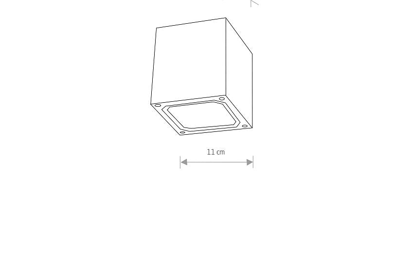 Khumaro G9 buitenwandlamp kubus IP44 grafiet