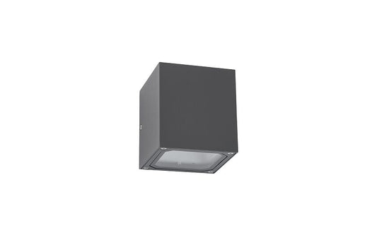 Khumaro G9 buitenwandlamp kubus IP44 grafiet