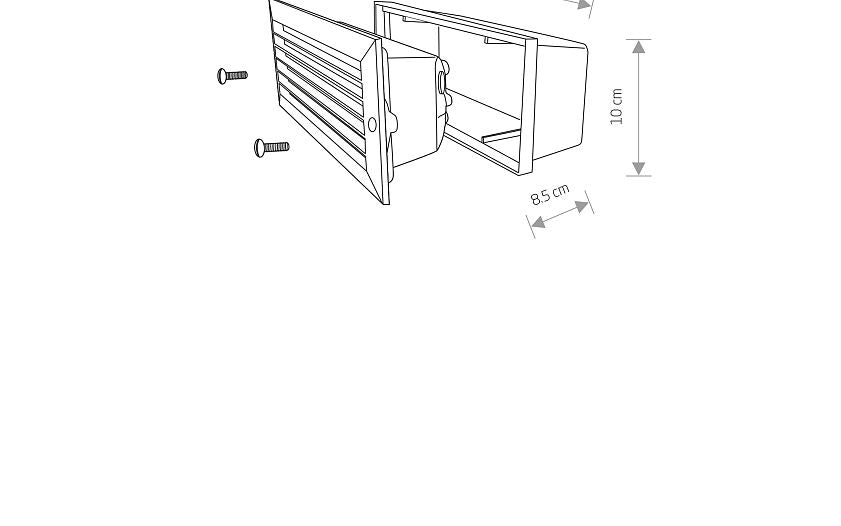 Assamo E27 inbouw buitenwandlamp IP65 grafiet