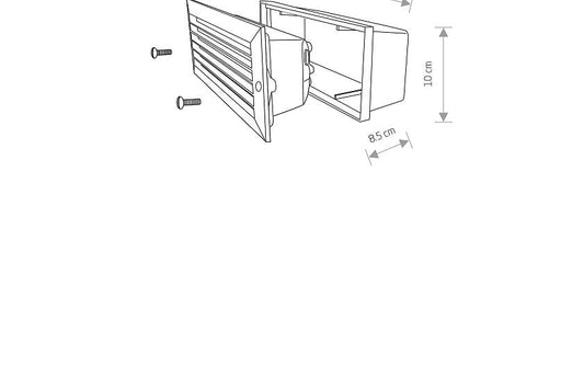 Assamo E27 inbouw buitenwandlamp IP65 grafiet