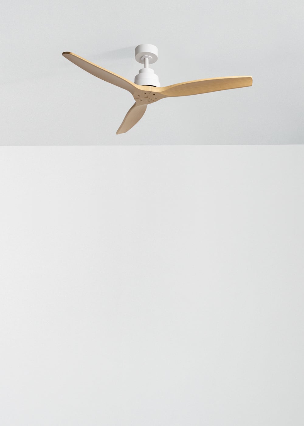 Stylavo plafondventilator wit / licht houtlook